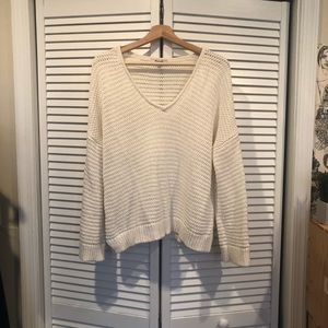 White chunky sweater